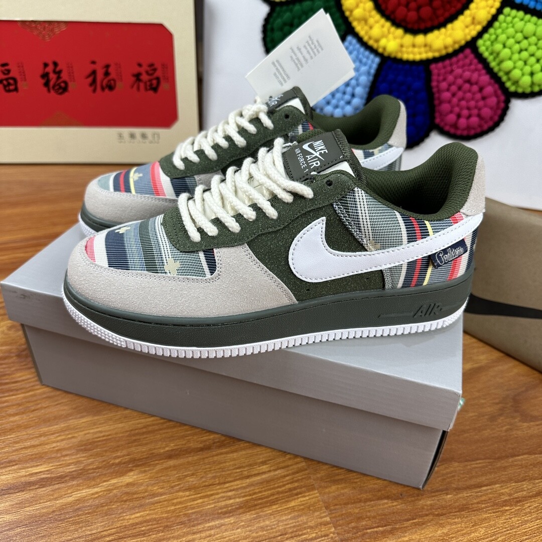 高版本头层皮NK Air Force 1 Low AF1 空军一号低帮  军绿迷彩 码数36-44 男女现货