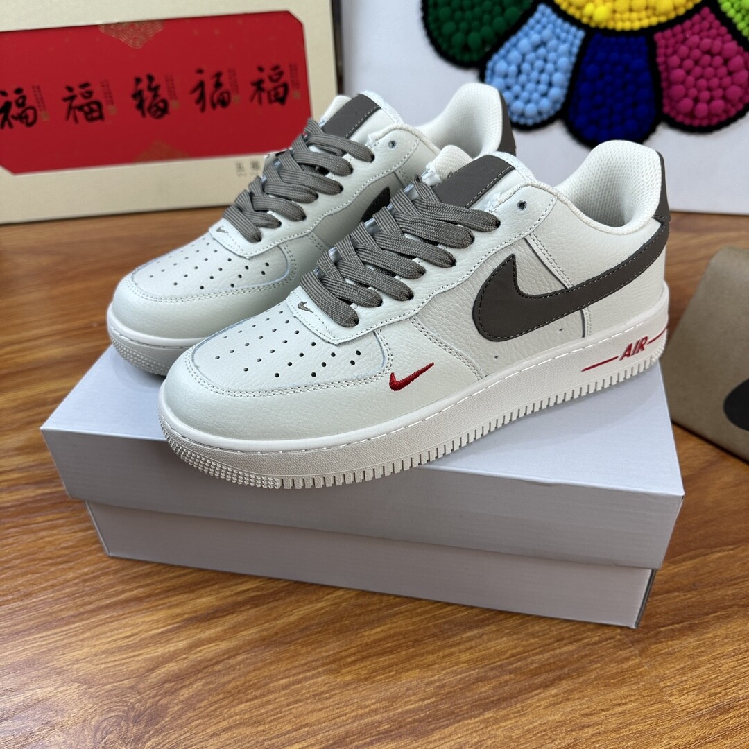 高版本头层皮NK Air Force 1 Low AF1 空军一号低帮  奶咖 码数36-44 男女现货