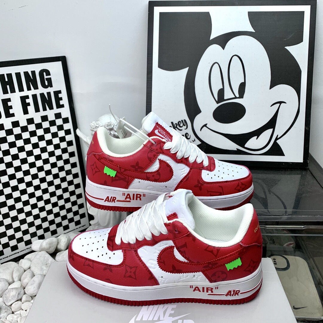 Nike Air Force 空军一号927白红 高版本 36-44码  男女现货