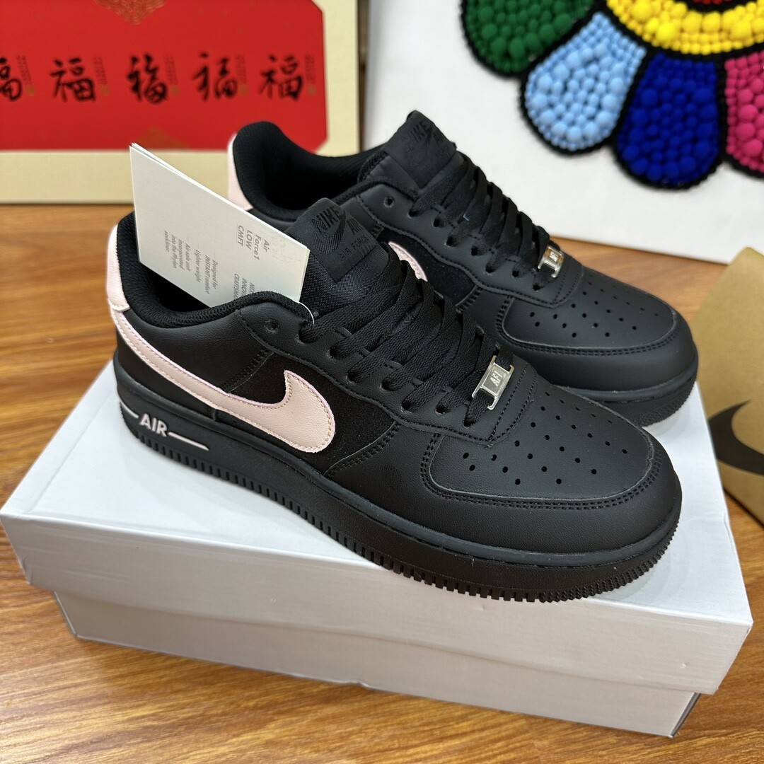高版本头层皮NK Air Force 1 Low AF1 空军一号低帮  星黑粉 码数36-44 男女现货