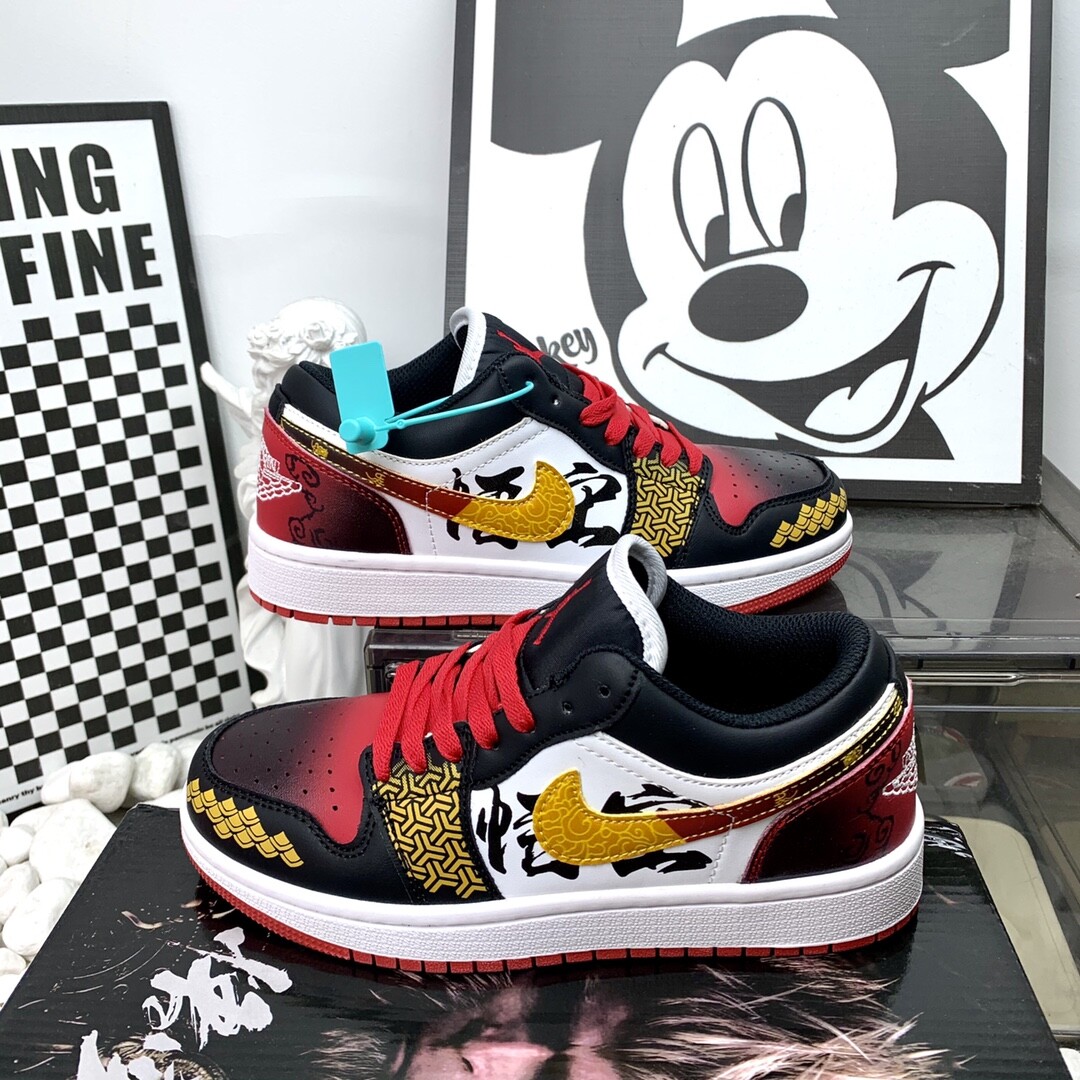 Air Jordan 1 Low Aj1低帮 高版本 黑红悟空 码数36-44 男女现货