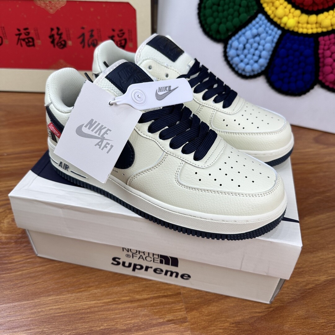 高版本NK Air Force 1 Low AF1 空军一号低帮  背面联名白深蓝 码数36-44 男女现货