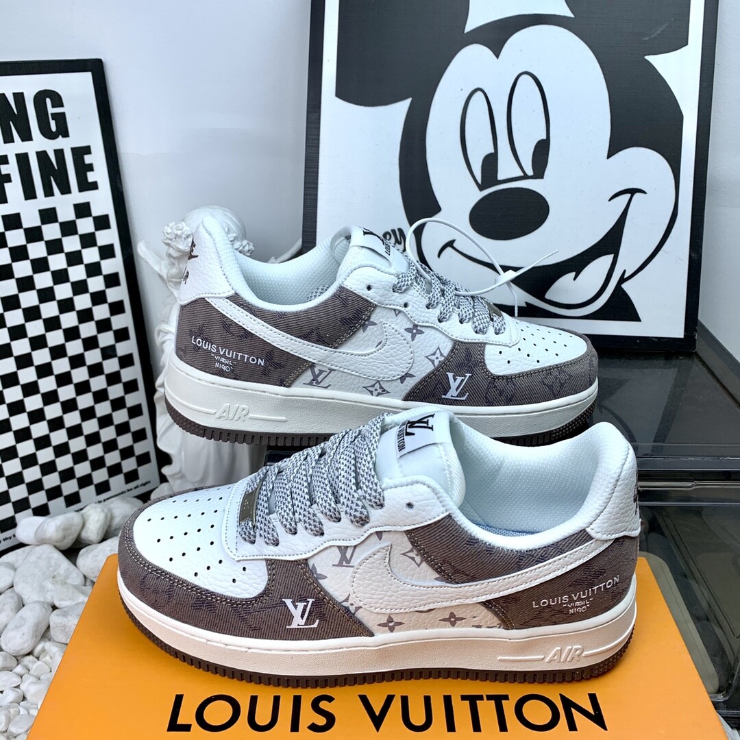 Nike Air Force 空军一号LV联名牛仔棕 高版本 36-44码  男女现货