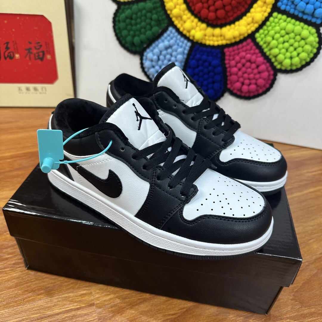 高版本 AJ Jordan Air Jordan 1 Low 耐磨防滑 低帮 复古板鞋 36-44 黑摩卡