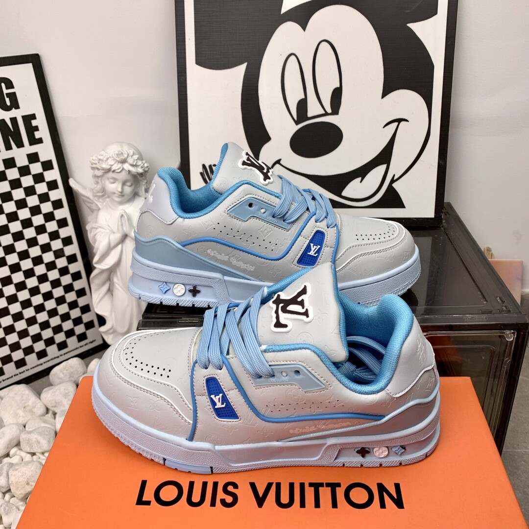 Louis Vuitton 路易威登 Trainer 低帮休闲板鞋 男女同款 8042 蓝色36-44