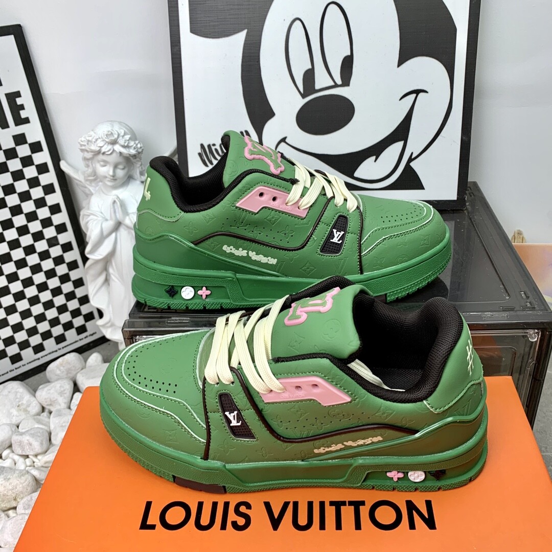 Louis Vuitton 路易威登 Trainer 低帮休闲板鞋 男女同款 8042 绿色36-44