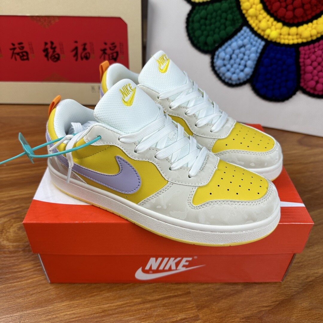  高版本 AJ Jordan Air Jordan 1 Low 耐磨防滑 低帮 复古板鞋 36-44 柠檬黄