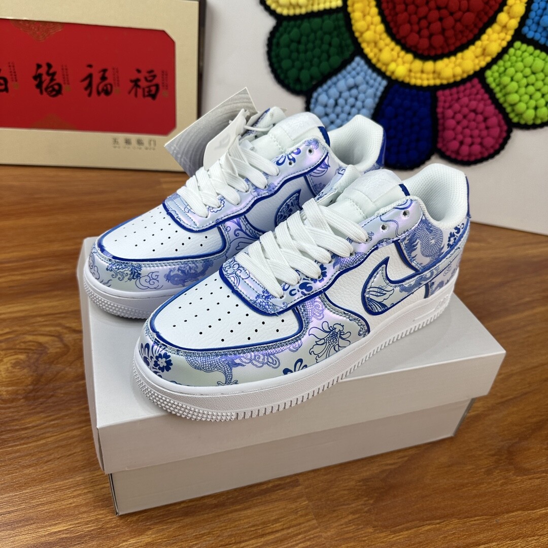 高版本NK Air Force 1 Low AF1 空军一号低帮  青花瓷 码数36-44 男女现货