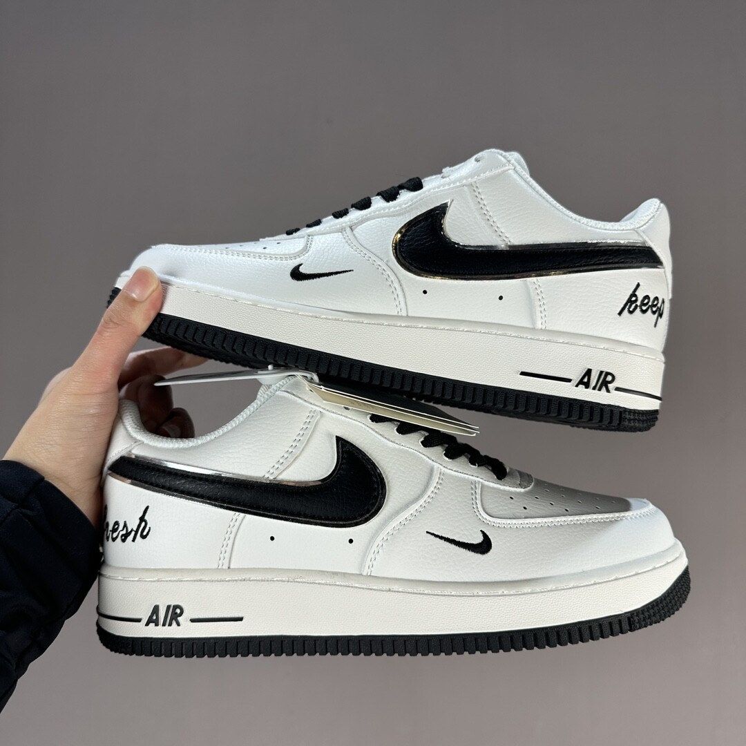 高版本NK Air Force 1 Low AF1 空军一号低帮  白黑小勾 码数36-44 男女现货