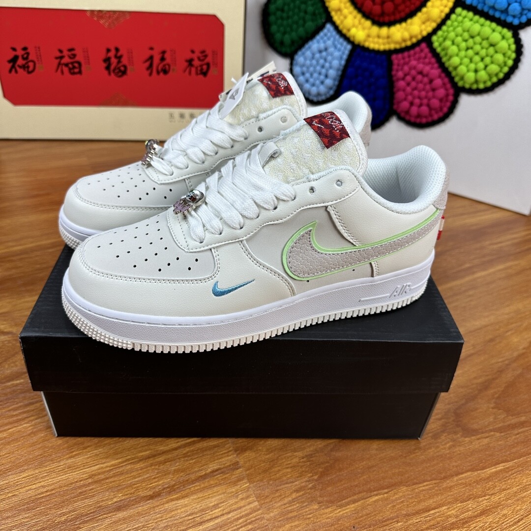 高版本NK Air Force 1 Low AF1 空军一号低帮  米白龙珠 码数36-44 男女现货