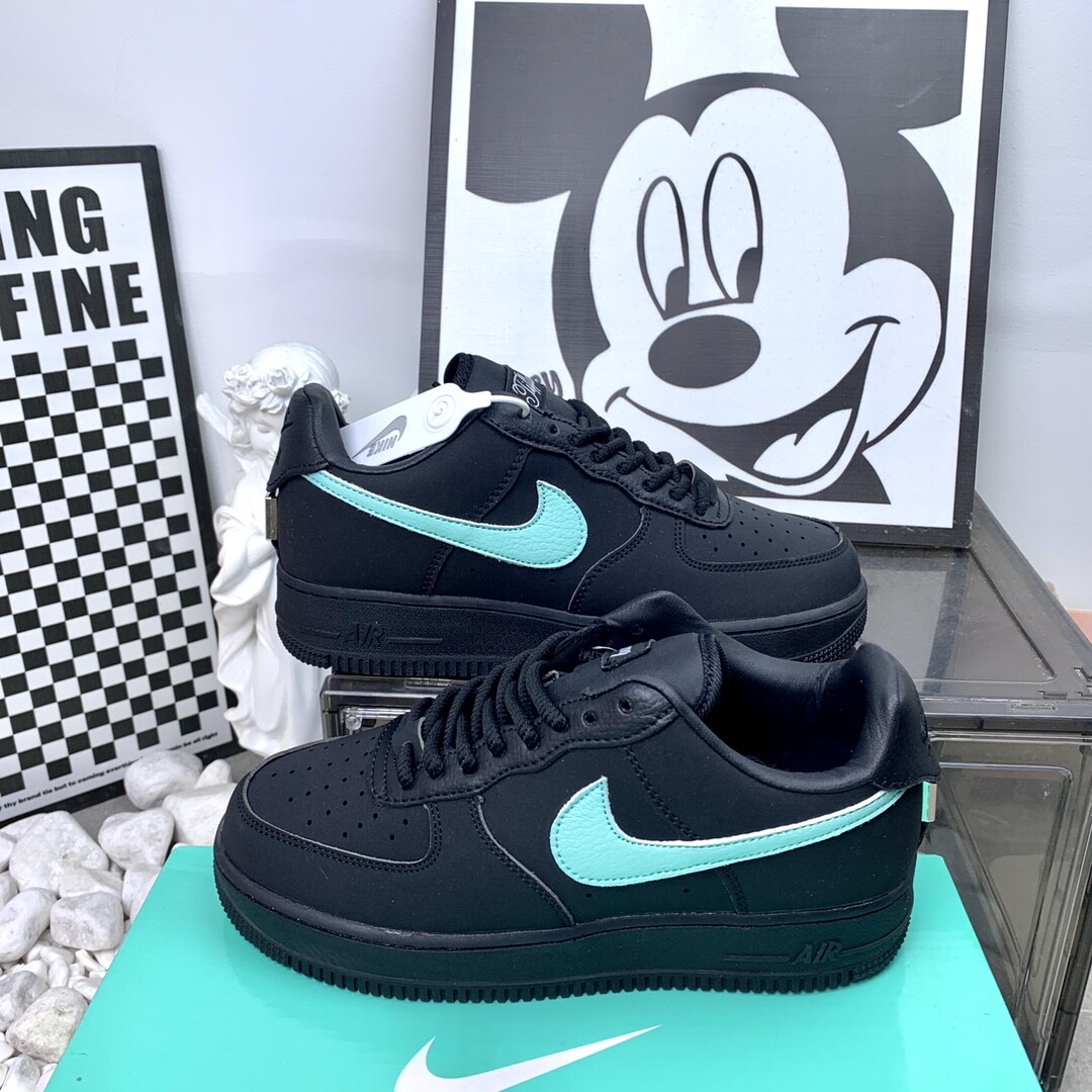 Nike Air Force 空军一号联名 高版本 黑蒂芙尼绿 36-44码  男女现货