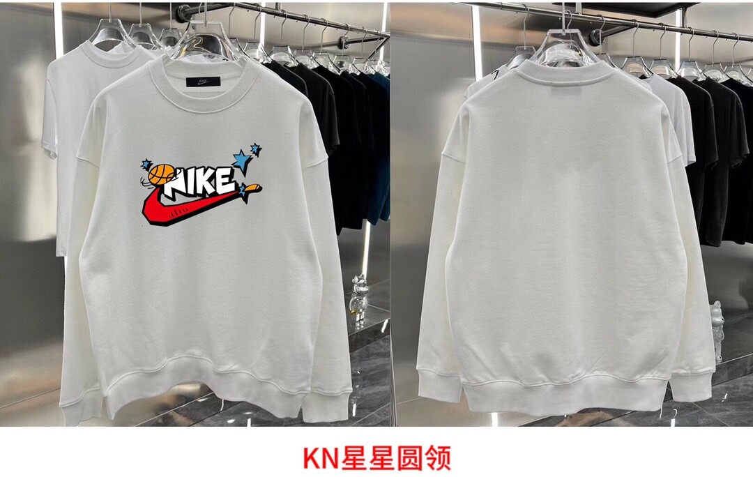 KN星星圆领耐克NIKE圆领卫衣男女同款品质货