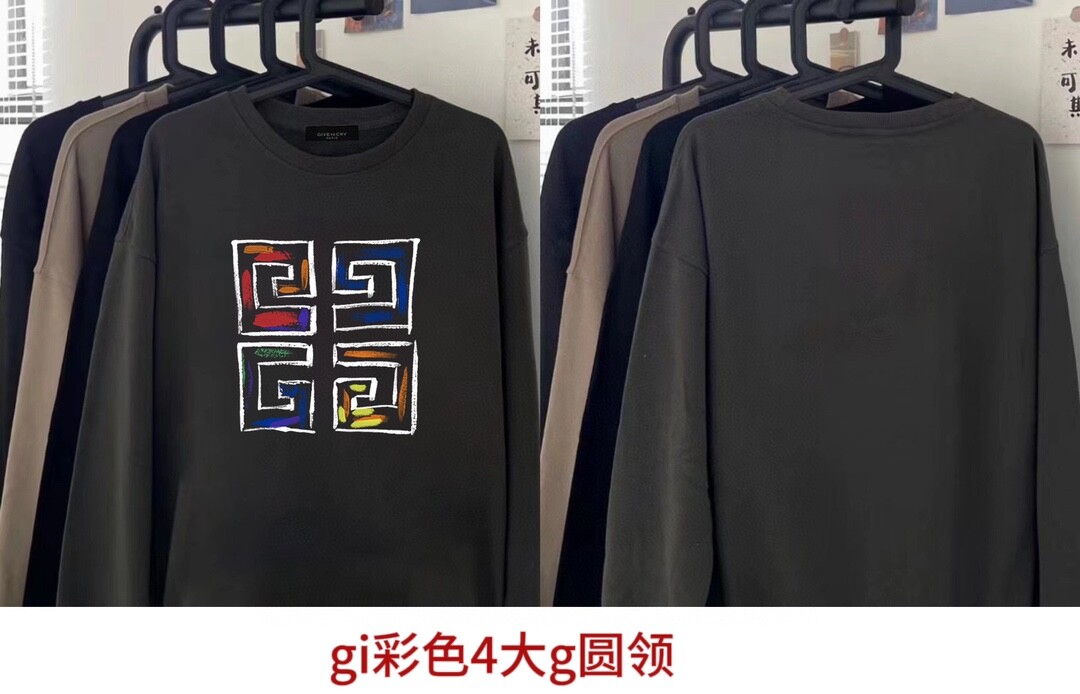 gi彩色4大g圆领