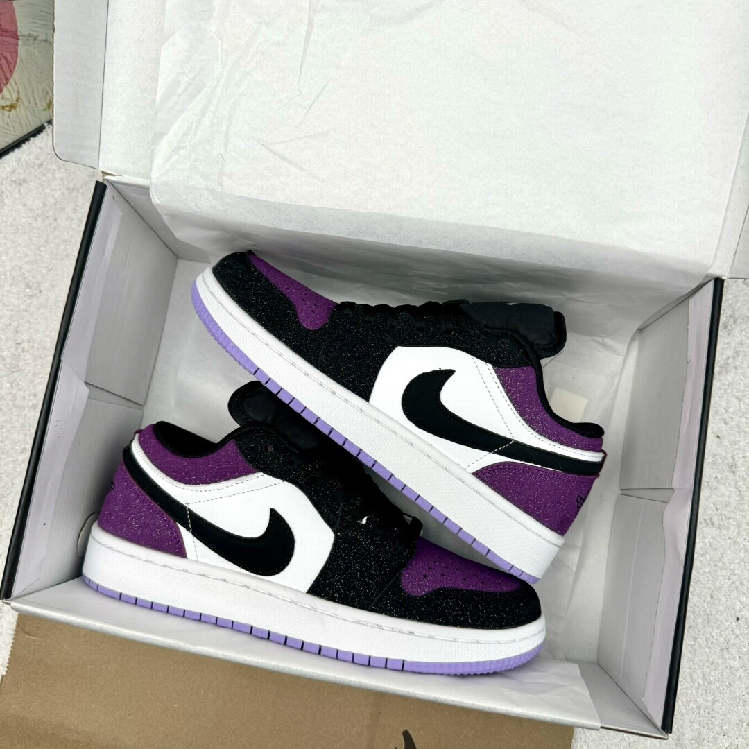 Air Jordan 1 Low Aj1低帮  黑紫满天星 码数36-44 男女现货