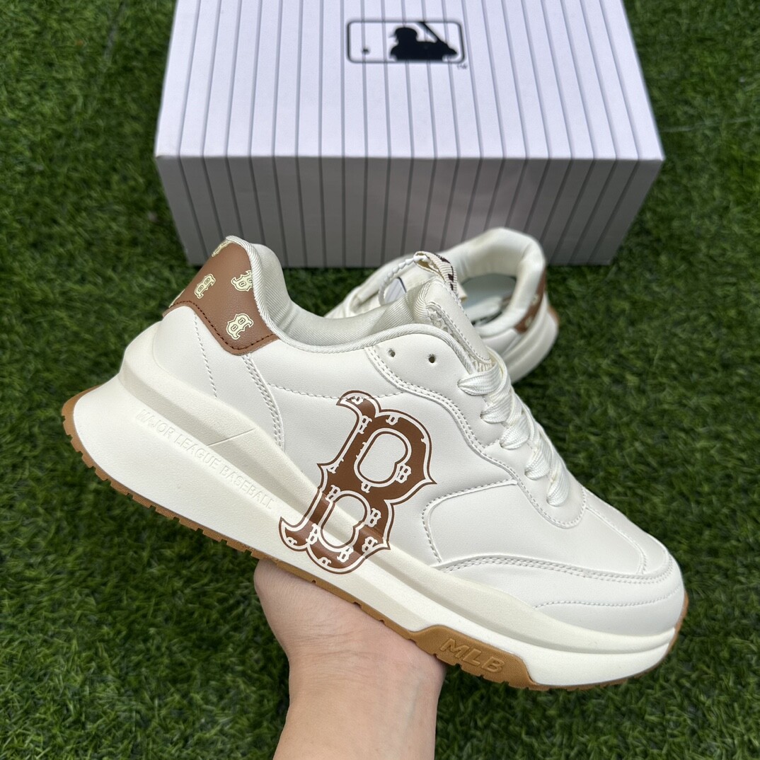  MLB Chunky Runner 纽约洋基队 低帮 休闲跑步鞋 B标白棕 码数36-44