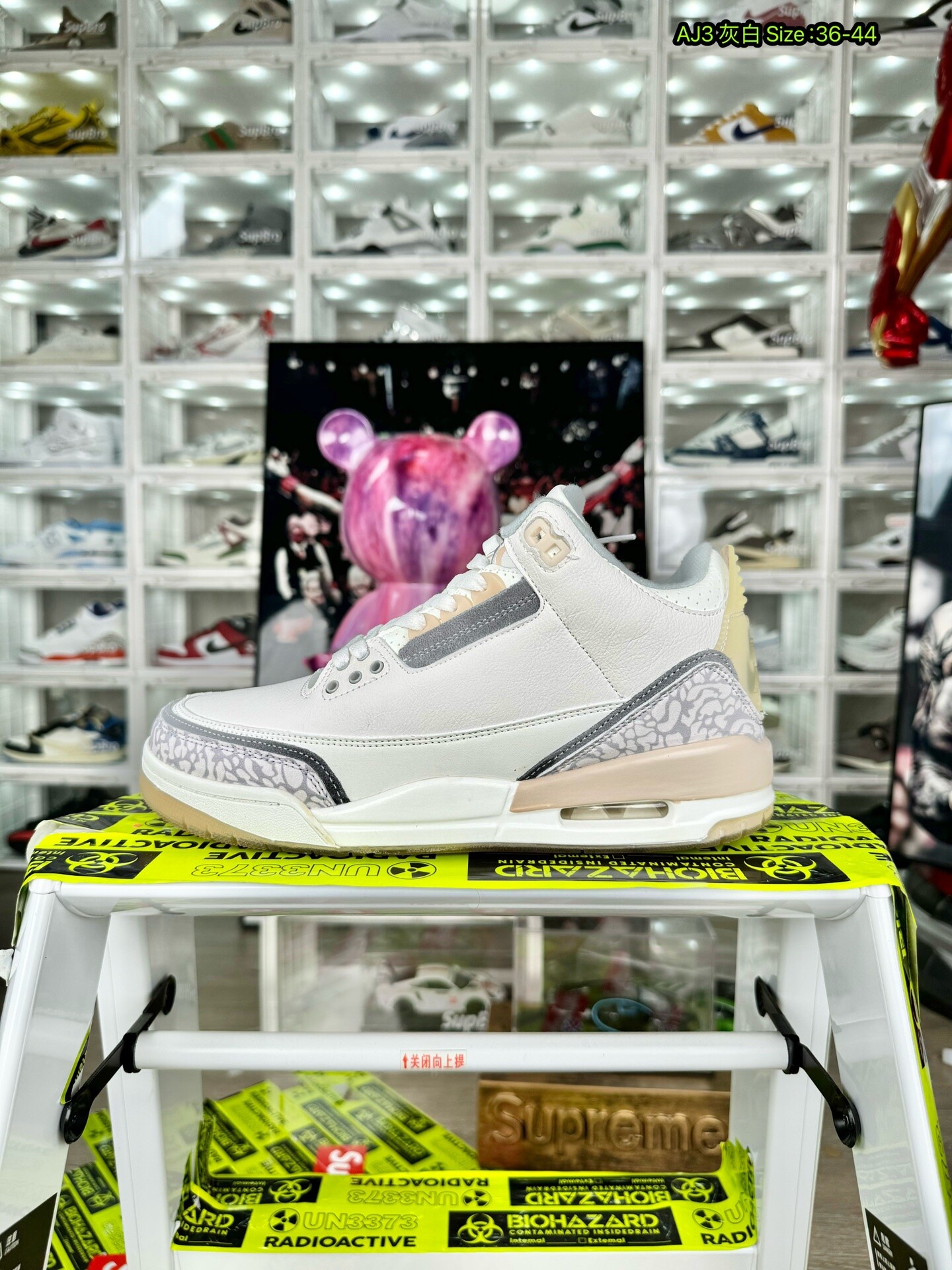  乔丹 AJ3灰白 尺码36-44 男女码现货