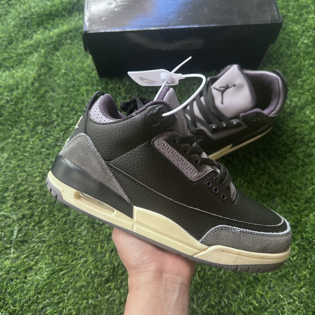Air Jordan 3 Low Aj3 乔3低帮 黑紫 码数36-44 男女现货