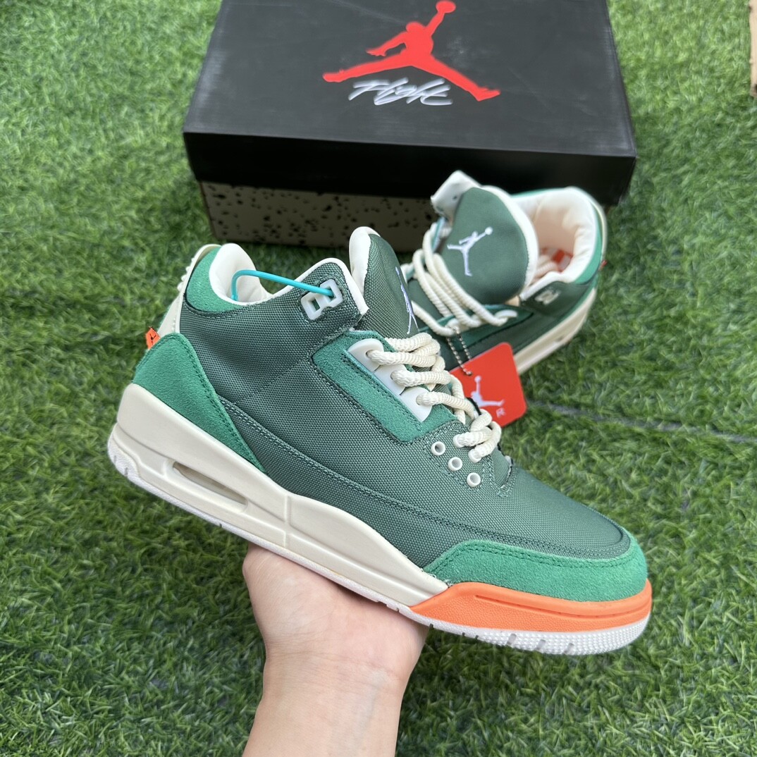 Air Jordan 3 Aj3低帮 帆布绿 码数36-44