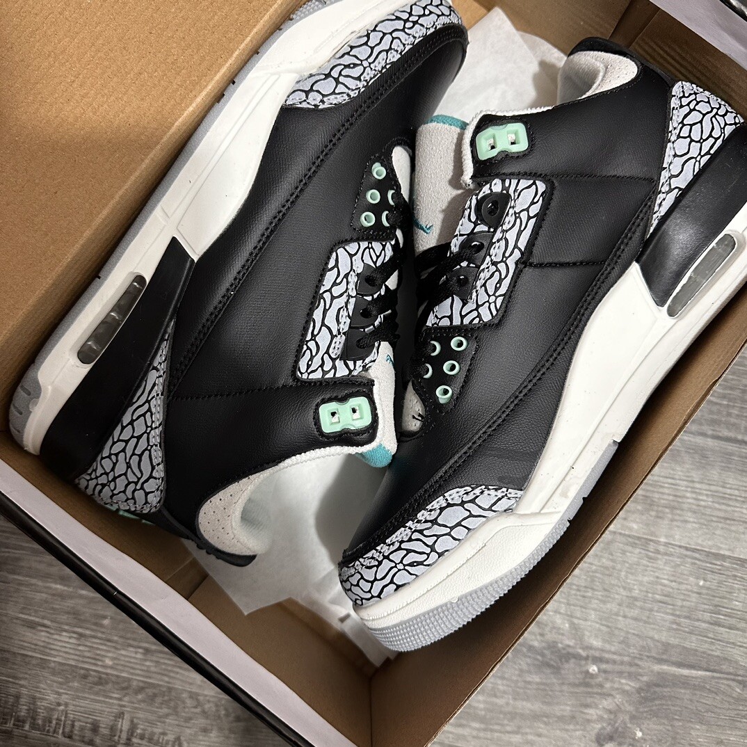  Air Jordan 3 Ratro Aj3 乔三 黑绿  码数36-44 男女现货