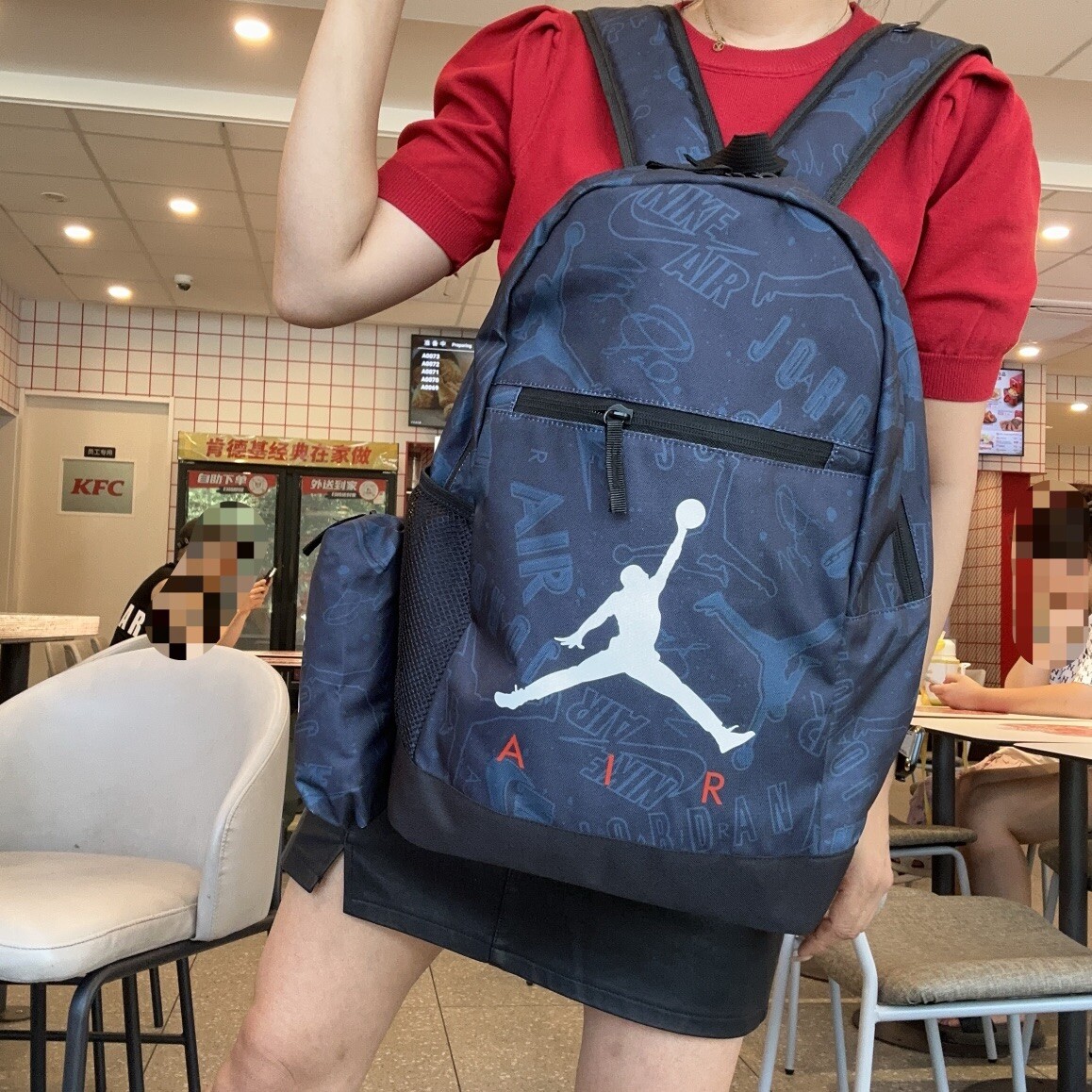 新款两件套双肩包